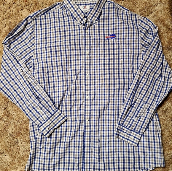Plaid Buffalo Bills button down - Picture 1 of 3
